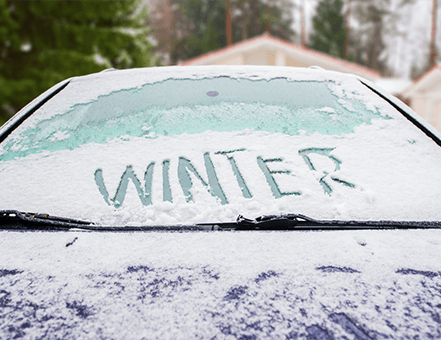 Winter Snow On Car