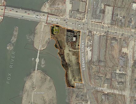 Mill Race Redevelopment Aerial