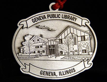 2019 Pewter Ornament  - Geneva Public Library